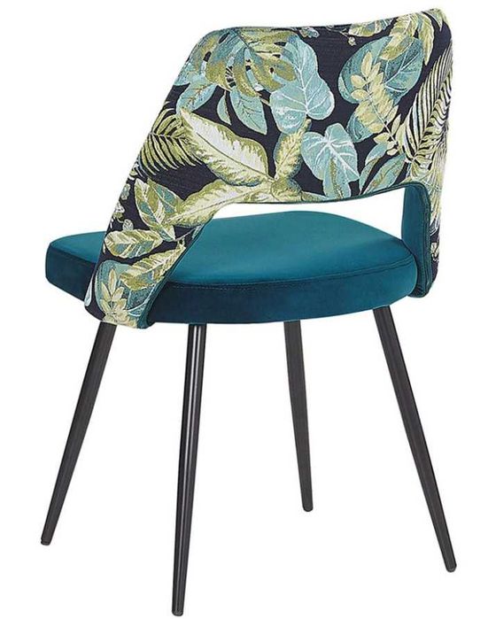 Rozkładany stół + 5 welurowych krzeseł