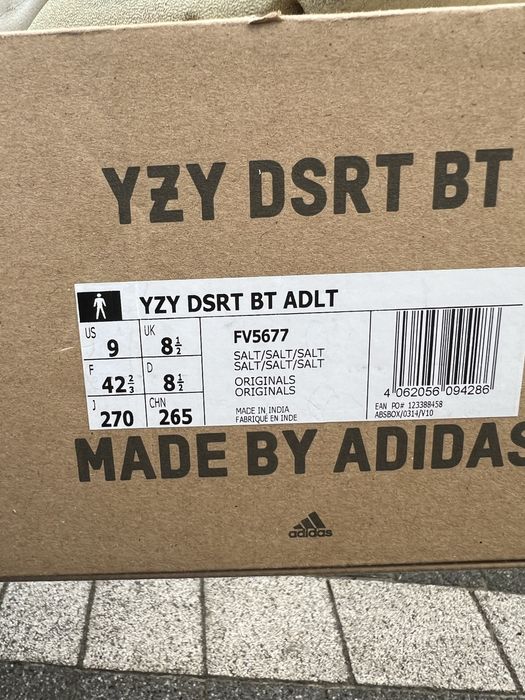 Adidas Yeezy Desert Boot Salt buty sneakersy wysokie 42 2/3