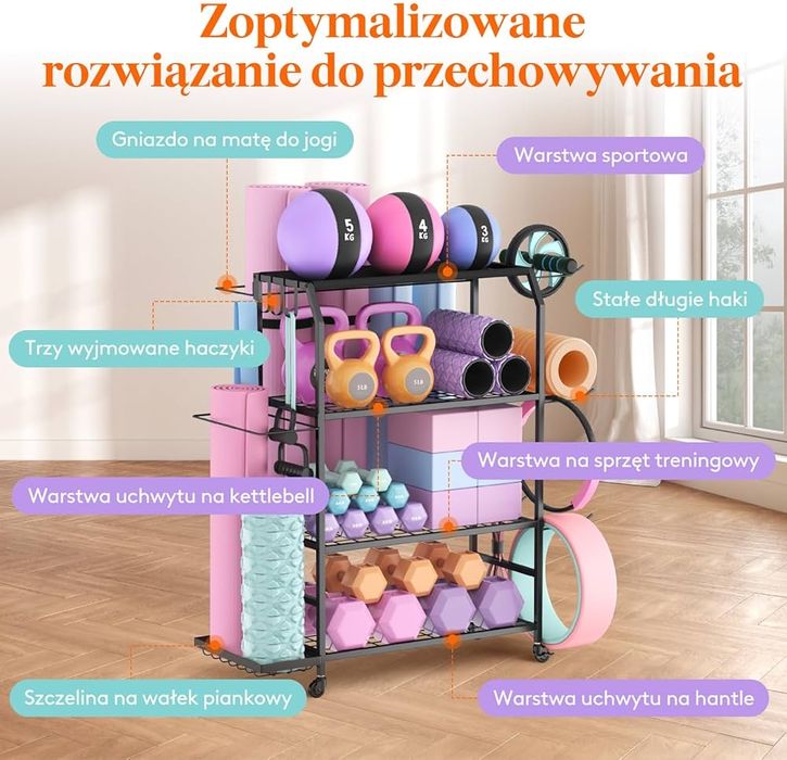 Metalowy regał fitness / na siłownię