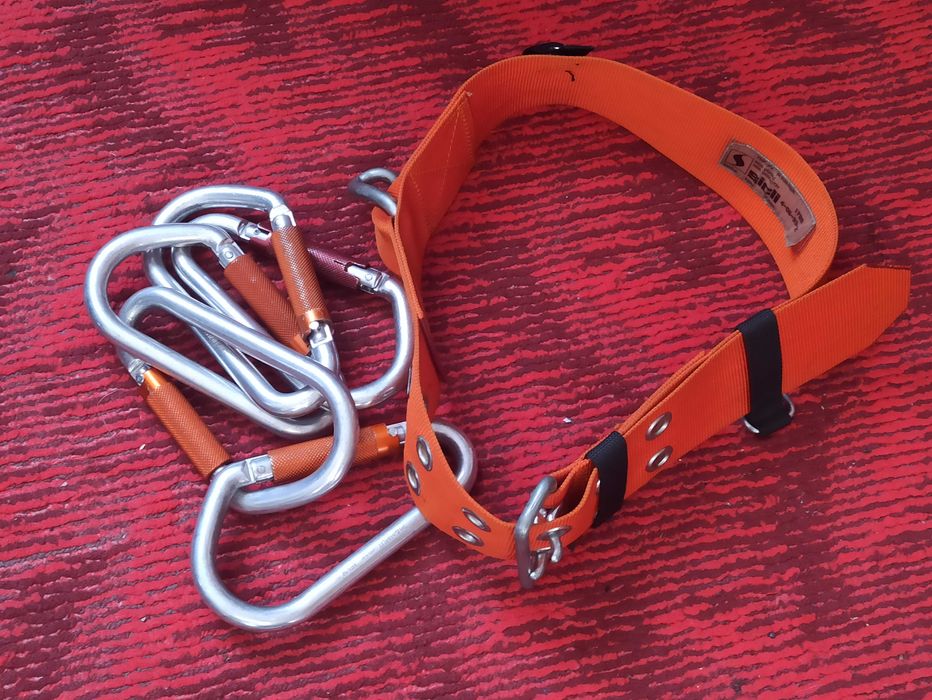 Пояс, ремінь пожежний, рятувальний, будівельний + карабін