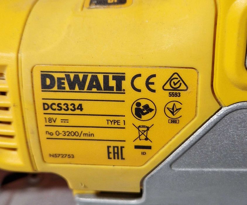 Wyrzynarka akumulatorowa  BEZSZCZOTKOWA 18V DEWALT DCS334N+ AKU