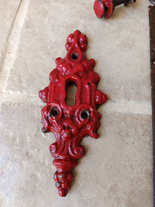 Conjunto de ferragens vintage/porta madeira