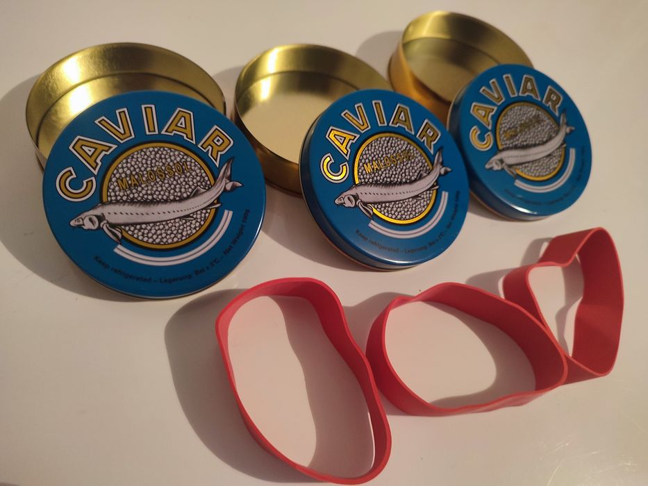Жб банки под чёрную икру 100 gr/250 gr  с резинкой