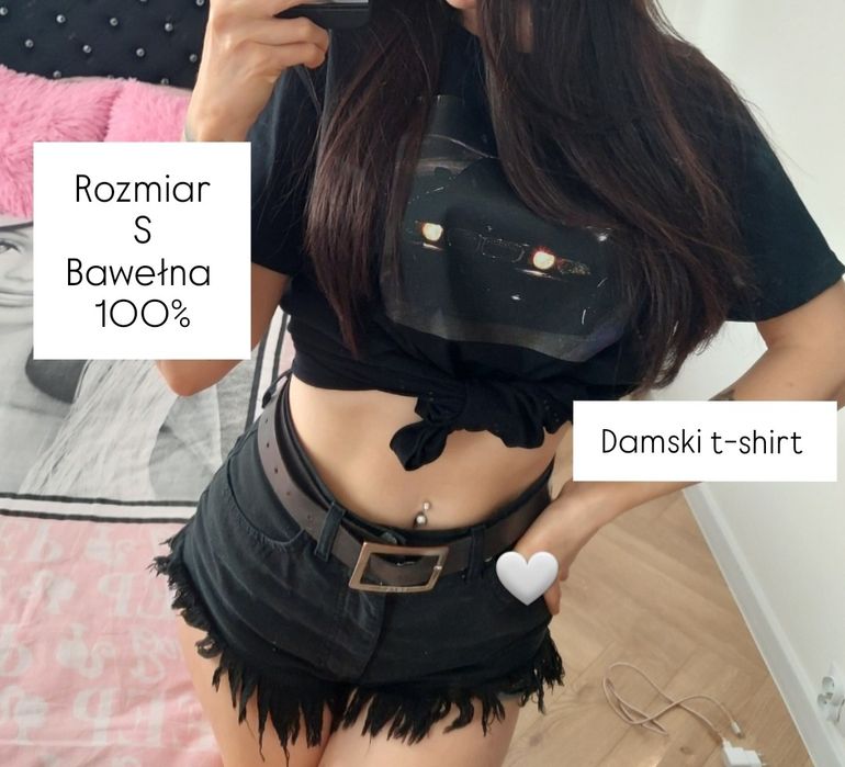 Damski t‐shirt czarny z bmw e38