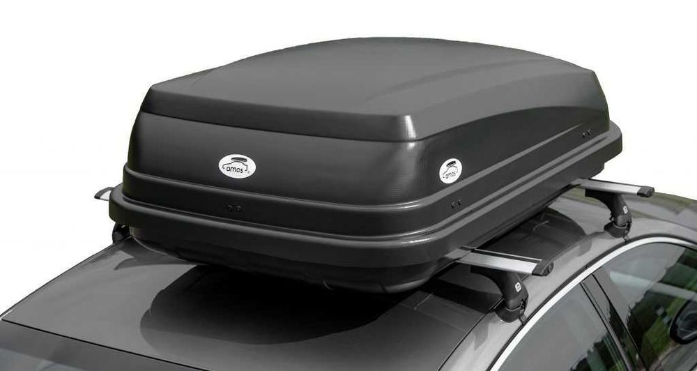 Bagażnik Box dachowy Kufer Boks bagażowy AMOS Travel Pack 400 czarny