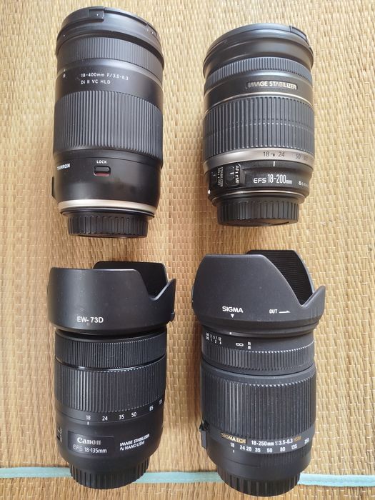 Canon EF-S 17-55 18-200 18-400 18-135 10-22 10-18