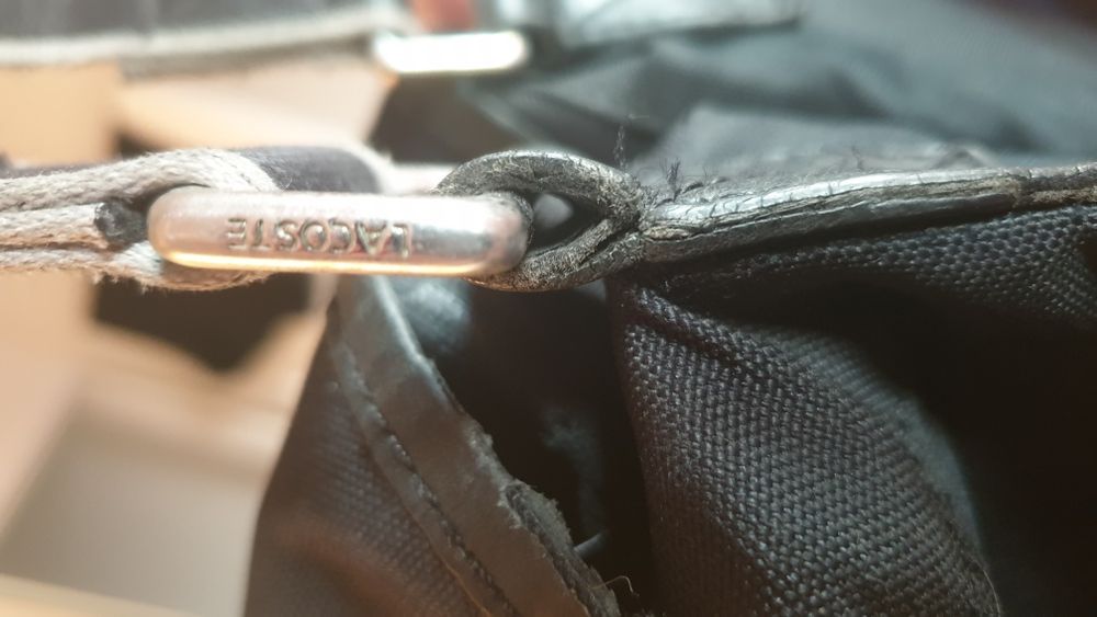 Torba męska czarna lacoste A4 laptop uczelnia biuro oryginalna