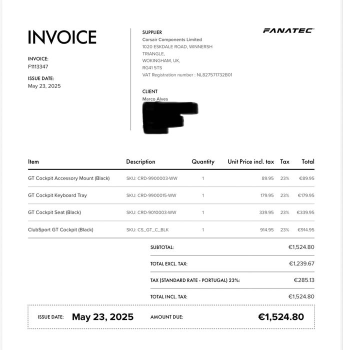 Fanatec Cockpit Clubsport GT