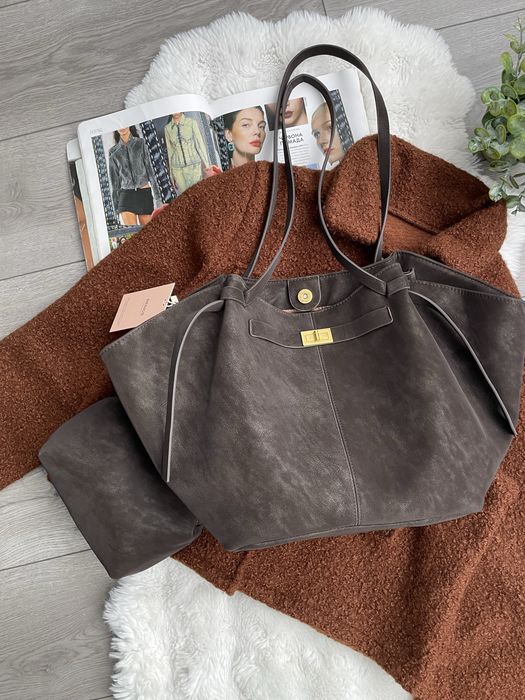 сумка тоут під нобук великоі місткості