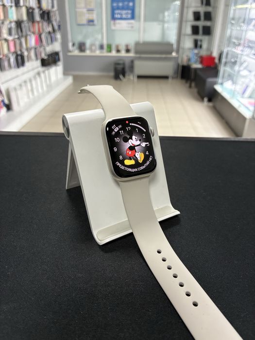 Apple watch 7 45mm starlight 100%
