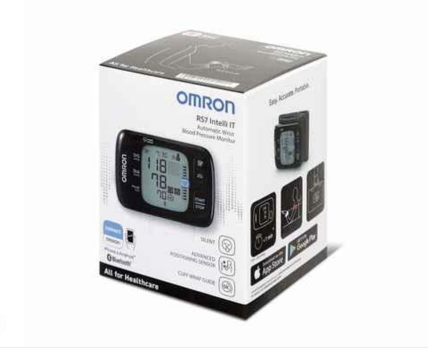 Monitor de pressão arterial de pulso Omron RS7 Intelli IT com Bluetooth