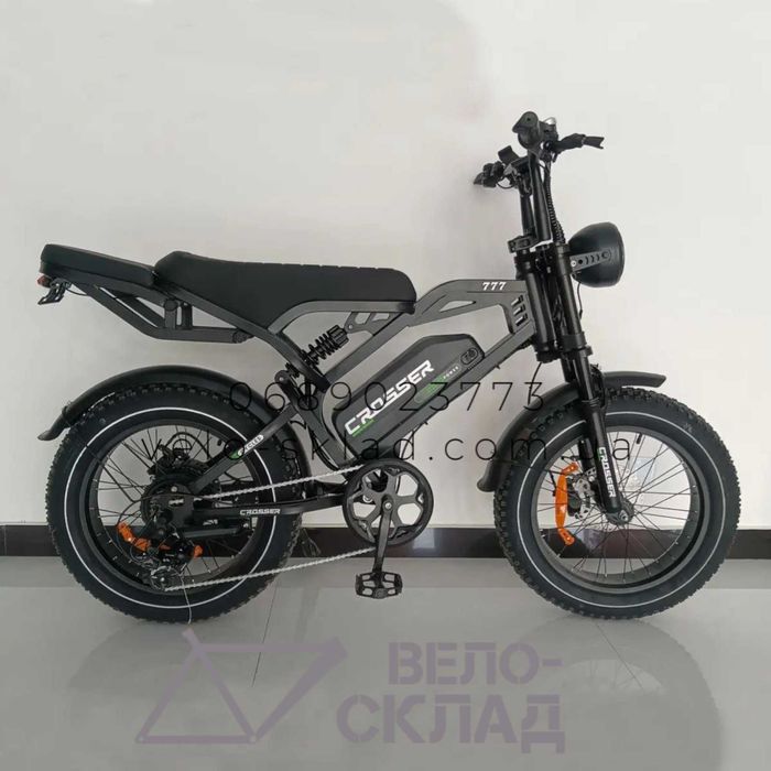 Электрофетбайк Crosser-777 20" 1000w 48V 15Ah и 500W 48V 15Ah(2026р.)