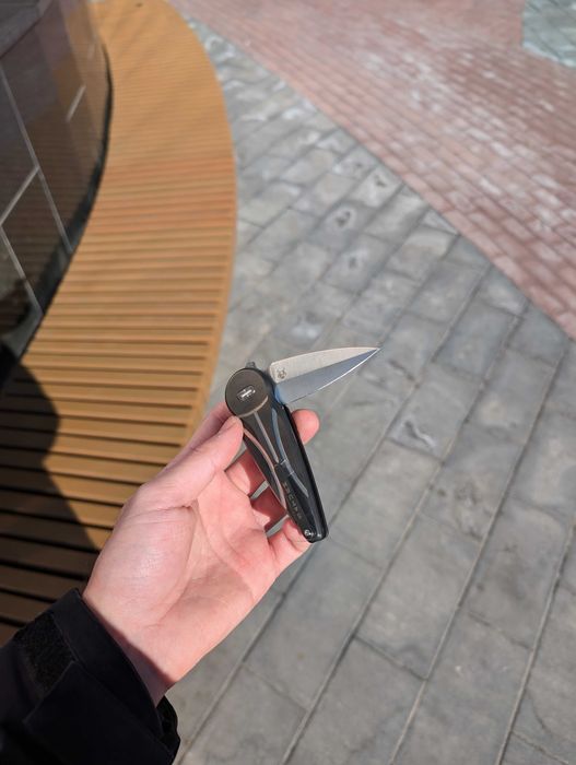 Складний ніж Fox Saturn FX551 Ti M390 Steel Black Titanium Новий