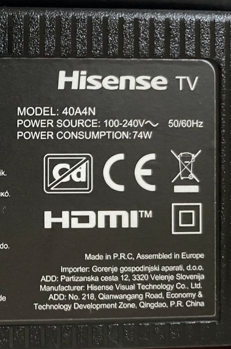 Telewizor Hisense Telewizor Hisense 40A4N Full HD, Smart