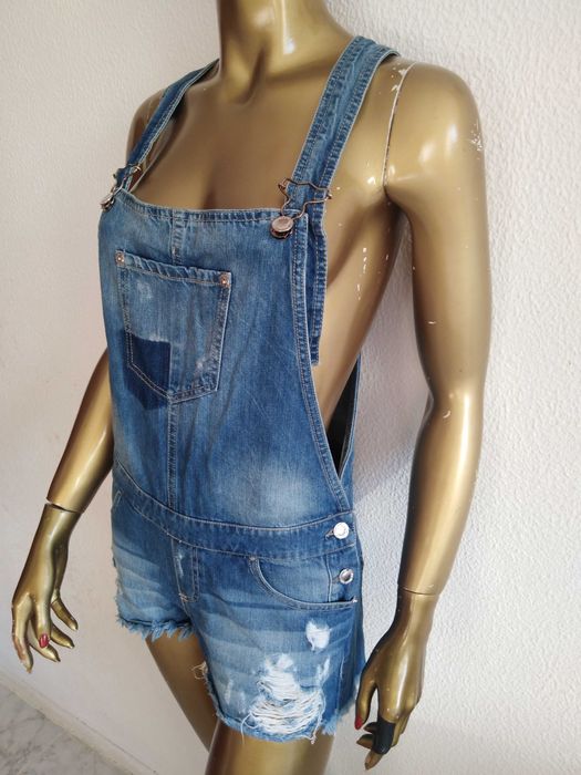 Fato Macaco Macacão Ganga Azul Stradivarius 36