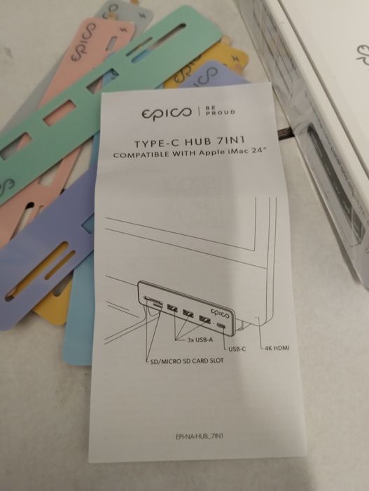 Epico Type-C Hub 7 in 1 - Przejściówka USB-C do iMac