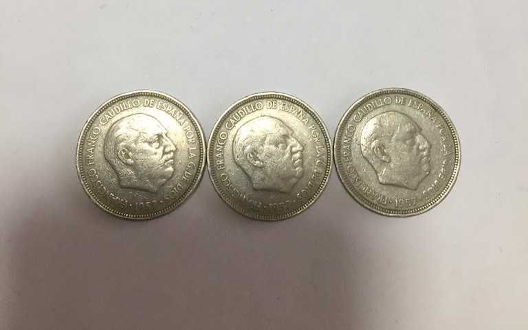 Moedas 5 Pesetas 1957
