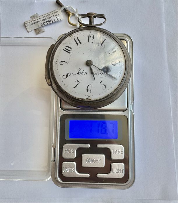 Карманные часы - фузейный механизм 60 мм