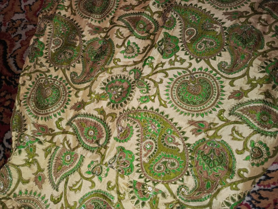 Sukienka 80 90 stara PRL lata 60 70 barok indyjska perska paisley