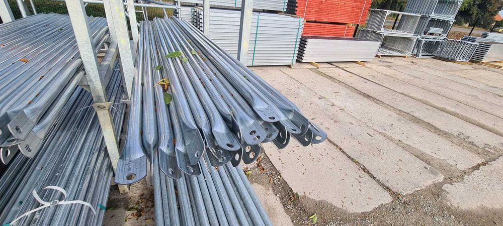 Rusztowanie fasadowe aluminiowe typ Plettac LEKKIE 10,3m x 12m nowe, podesty 3 m, kompletne