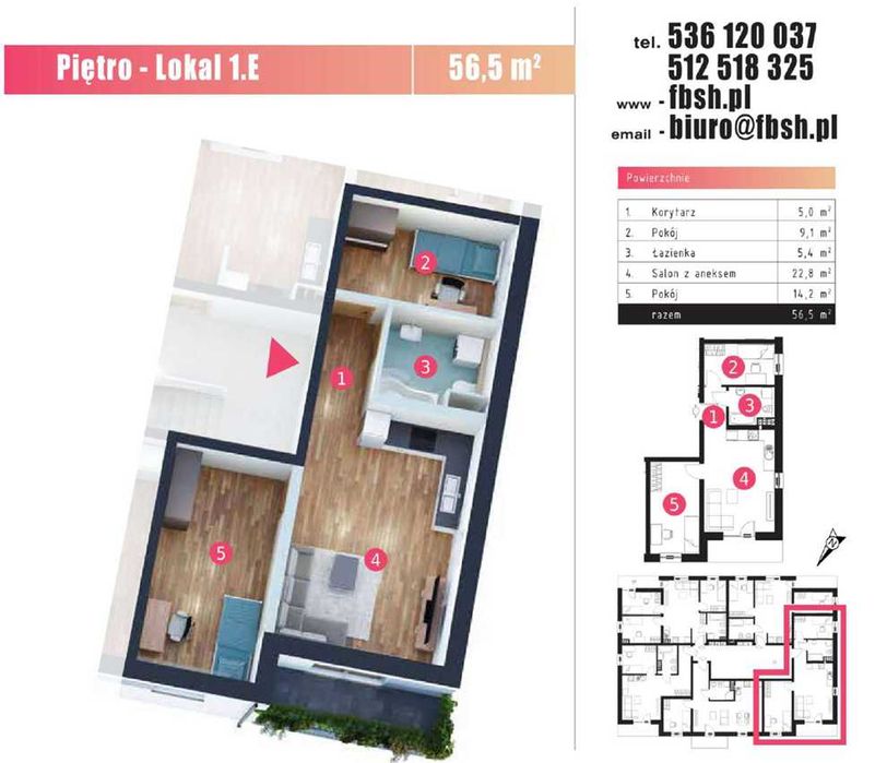 Mieszkanie 56,5 m2 - 406 tys. zł!