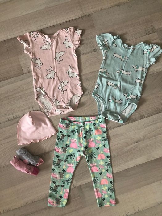 Боди для девочки 86 размер лосини для дівчинки 9 міс carter’s pepco 86