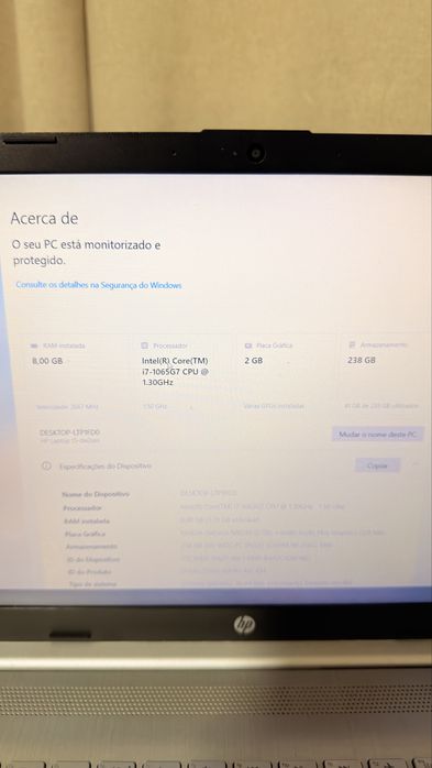 Portátil HP i7 1065G7 8GB RAM SSD 256GB MX330 2GB
