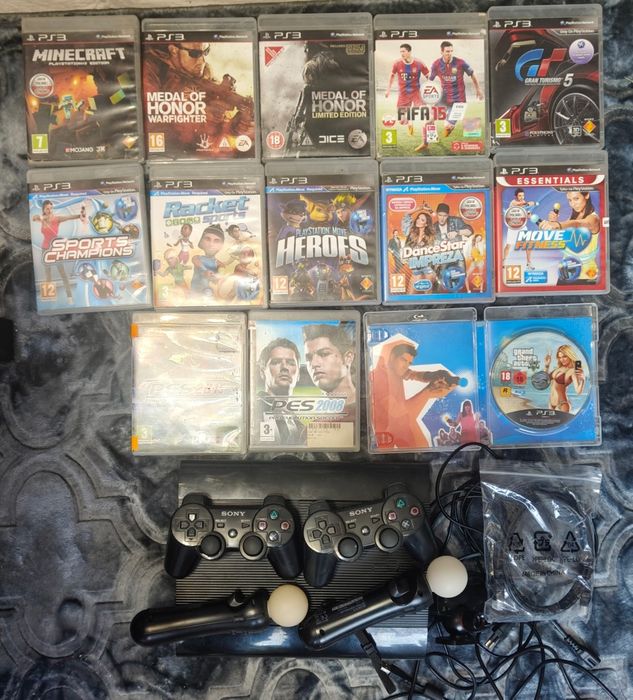 Konsola PS3 cały zestaw