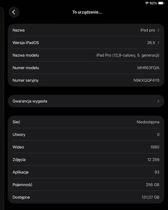 iPad Pro 12.9-calowy,Cellular 5.generacji M1