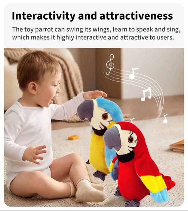 Папуга,попугай музичний: 290 грн. - Мягкие животные Чигирин на Olx