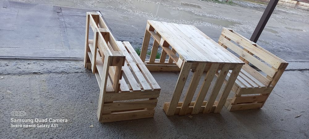Садові меблі з піддонів