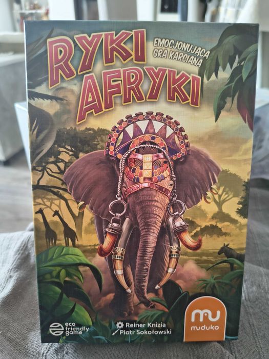 Jogo de cartas Ryki Afryki com tema africano