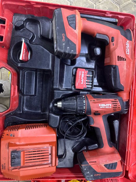 Kit Profissional Hilti 22V (TE 2-A22 + SFC 22-A) – Excelente Estado!