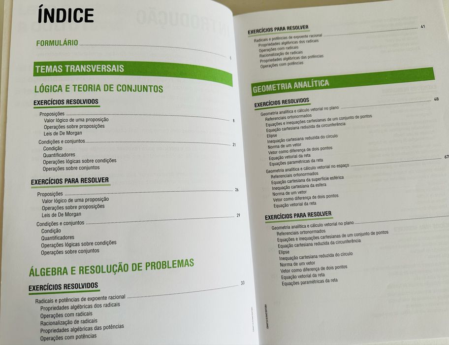 Exercícios de Matemática A 10° ano Raiz Editora