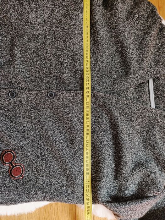 Kardigan, Identity, XL, szary melanż, 100% wełna jagnięca