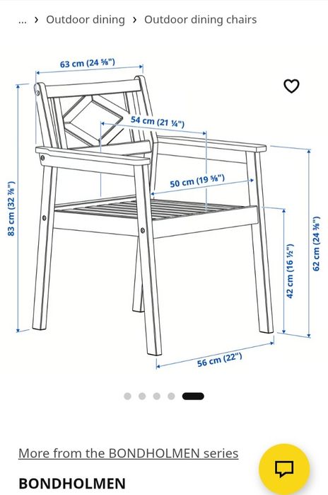 Cadeira exterior cinzenta ikea