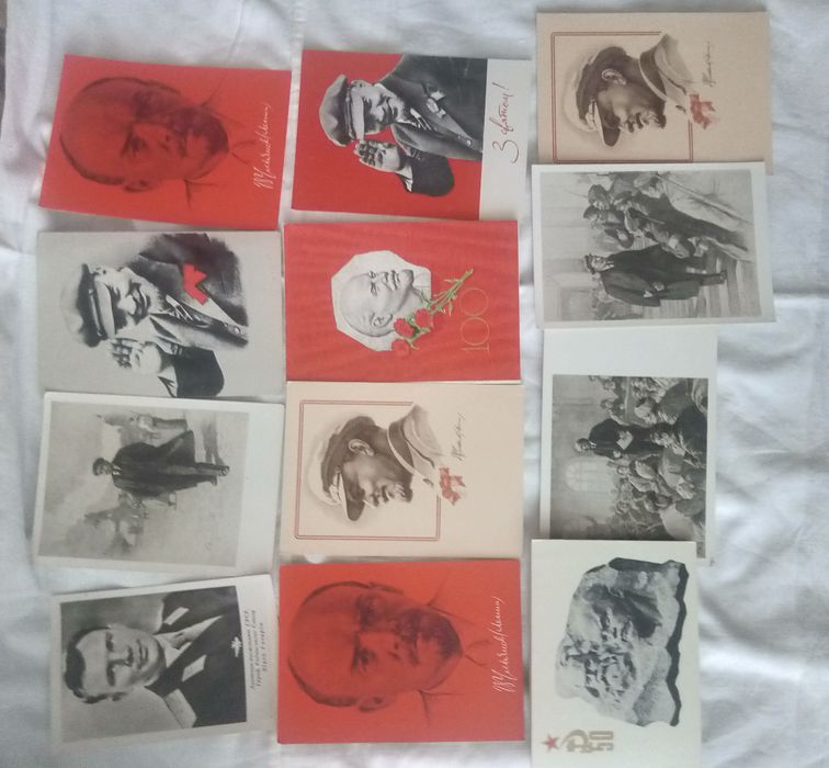 открытки советских (66шт) ,зарубежных (16)актеров, Гагарина, Ленина-11