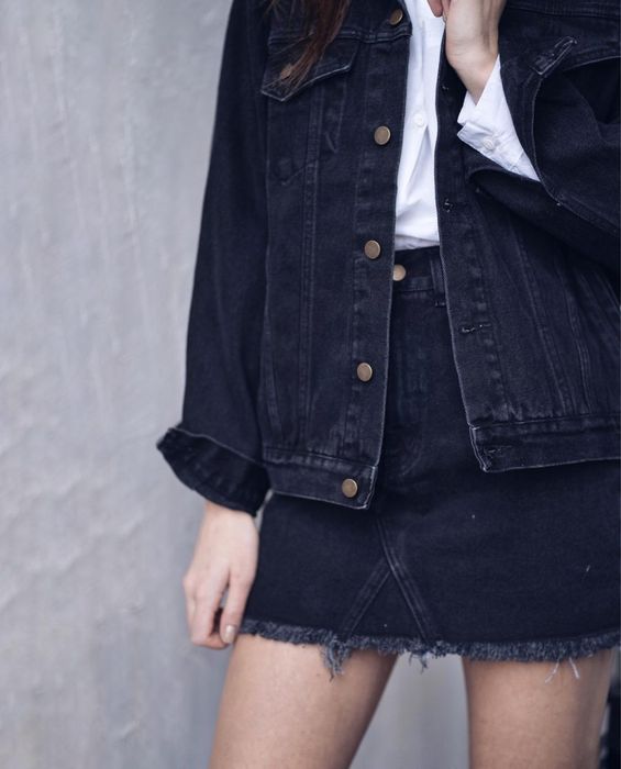 Чорна джинсова денімова міні-спідниця It‘s my denim