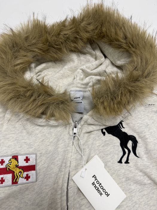 зип худи Protocol Index Project g/r fur с мехом M L Vetements balencia