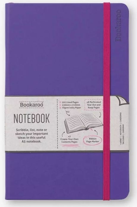 Bookaroo Notatnik Journal A5 - Fioletowy. Nowy Produkt