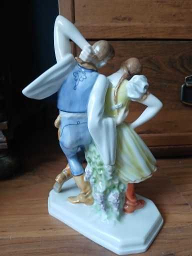 Duża figurka porcelanowa tancerzy Herenda