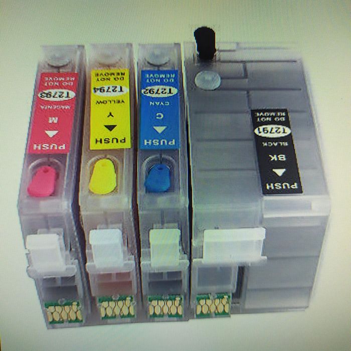 4x Refillable Ink Cartridges T27 T2711 Epson Auto-Reset64550514442881120