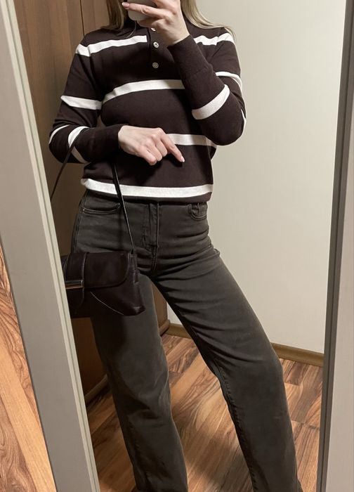 Стильний набір, костюм, коричневі джинси кофта