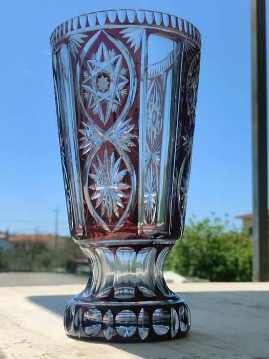 Jarra de cristal overlay português