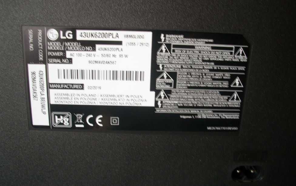 Tv Led LG 43UK6200PLA 4K UHD SmartTv Como nova