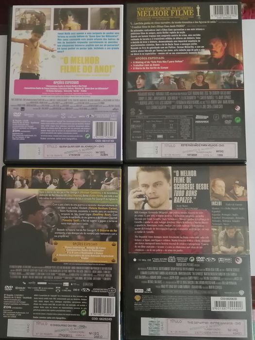 Lote DVD Filmes e Séries - Suspense, Romance, Óscares
