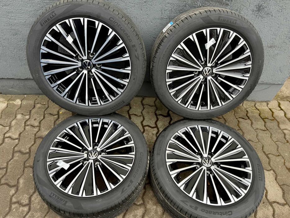 Alufelgi VW Passat B9 R-Line Oryginalne 18 Letnie Czarne BiColor NOWE