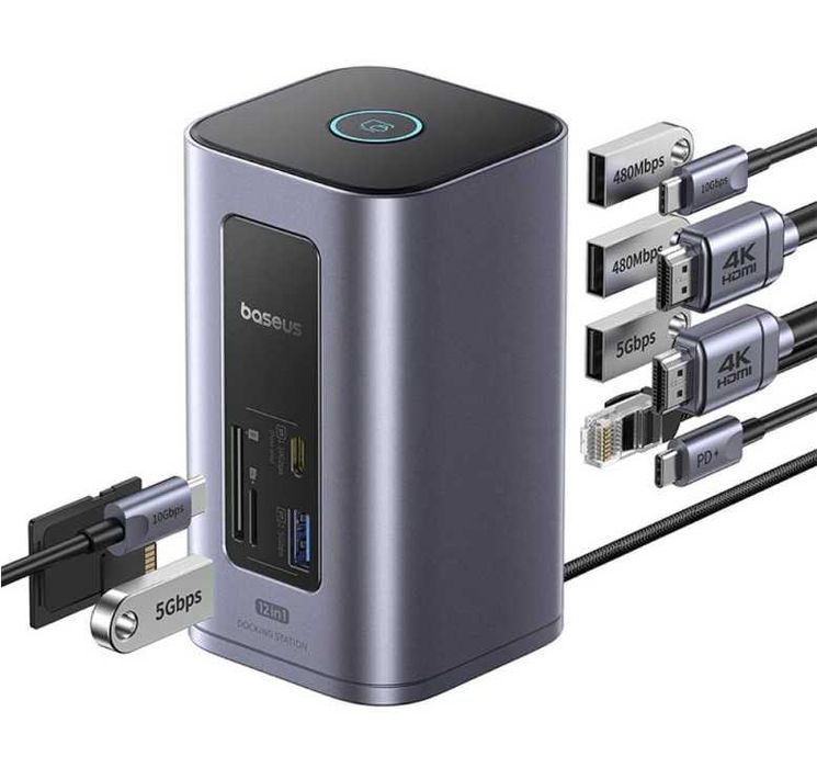 Baseus nomos nu1 air spacemate 12-in-1 docking station док станция хаб