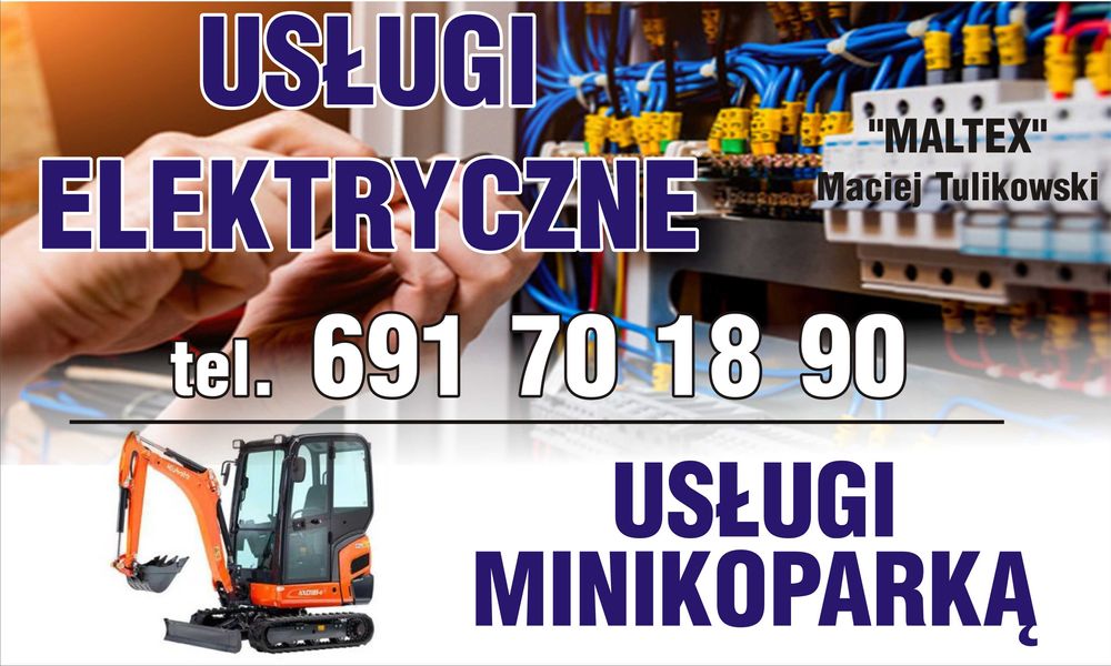 Usługi i wynajem minikoparka uslugi elektryczne