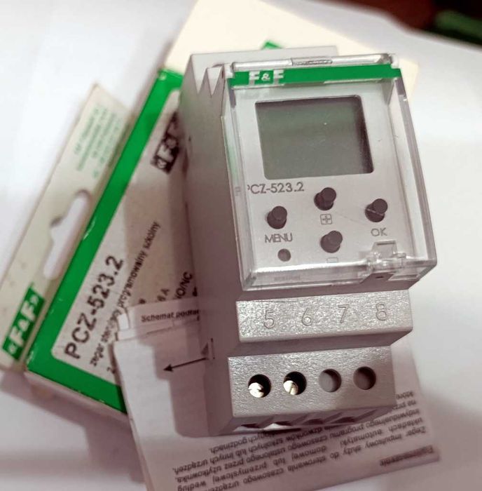 F&F PCZ 523.2  zegar programowalny impulsowy 2 linie programowe NOWY